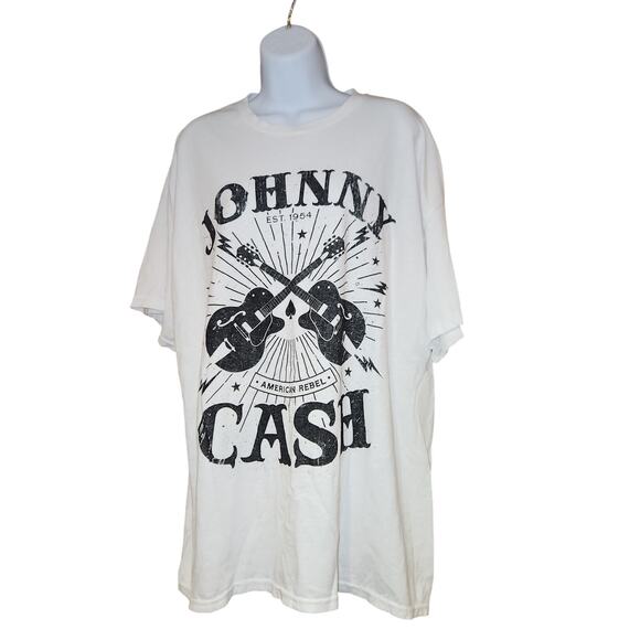 Nwt Altar'd State Johnny Cash Destressed Tshirt White L/XL - Picture 2 of 7
